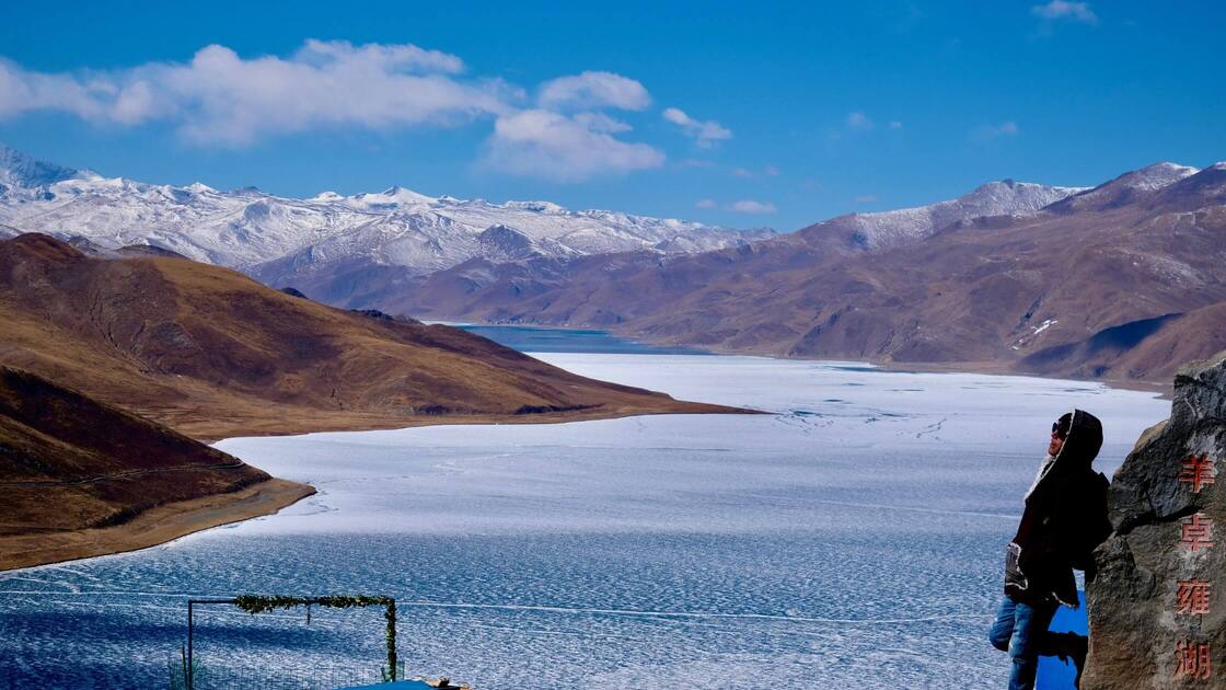 Frozen Yamdrok Lake