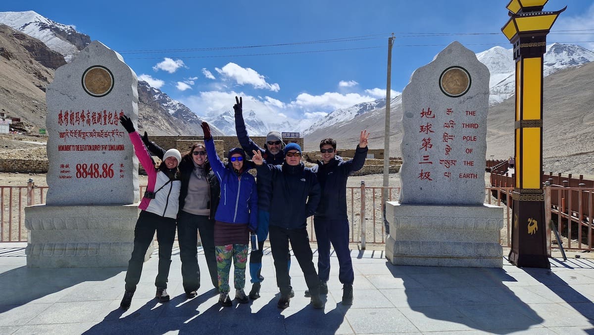 Our clients at the Everest Base camp in Tibet Our clients at the Everest Base camp in Tibet